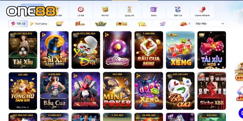 Cổng game chất lượng giúp người chơi dễ dàng chọn bộ môn yêu thích